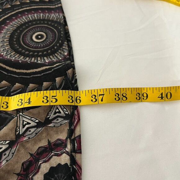 Bohemian Women’s Black Geometric Print Tunic Dress Size 2XL Fall 90s Vintage - Picture 7 of 7